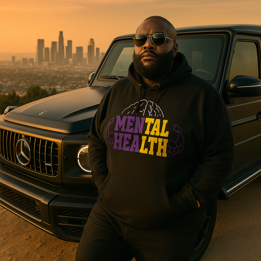 Purple Yellow Men Heal Hoodie